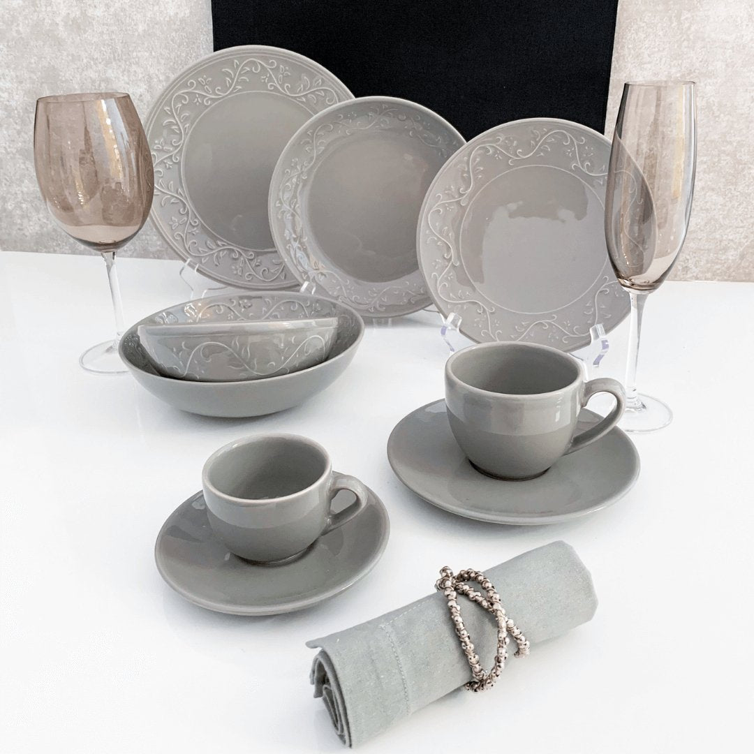 Conjunto 6 Taças Cristal Ecológico Para Vinho Fumê - 580ml - Ela Decora