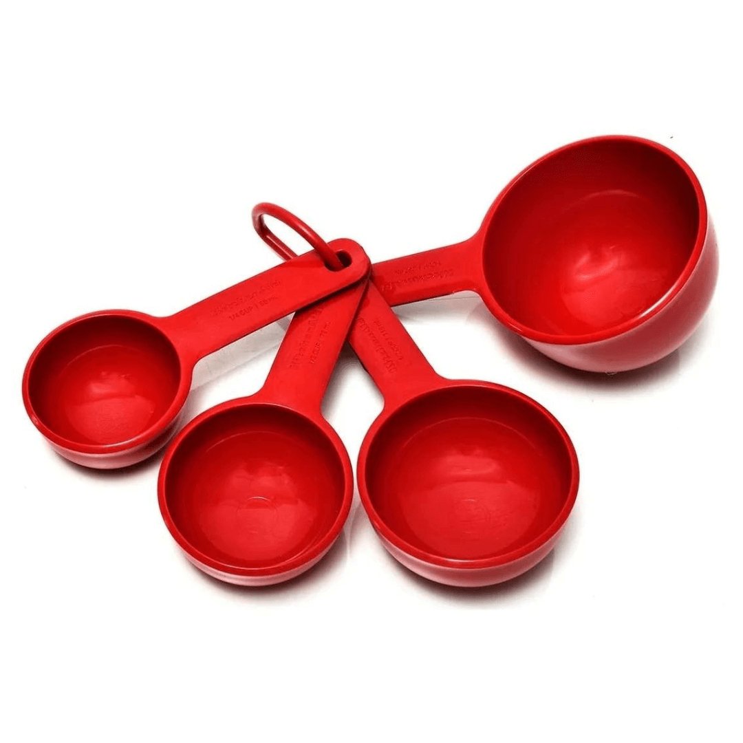 Conjunto Colheres de Medidas Vermelha 4 Peças KitchenAid - Ela Decora