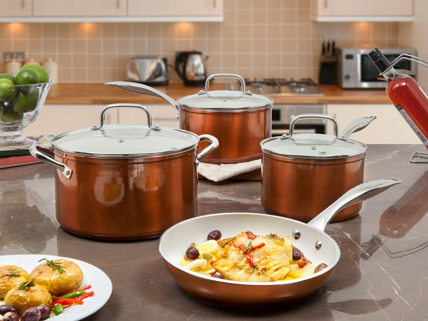 Conjunto de Panelas 4 Peças Caramelo Unique Brinox - Ela Decora