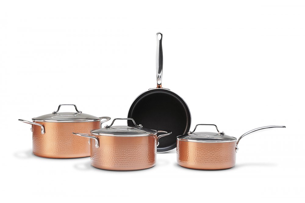 Conjunto de Panelas Luxo Rose Gold 4 Peças - Ela Decora