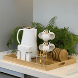 Conjunto de Café com garrafa, porta guardanapo, porta talheres, xícaras e pires