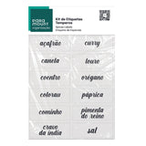 Conjunto Etiquetas Organizadoras Potes Temperos 12uni - Ela Decora