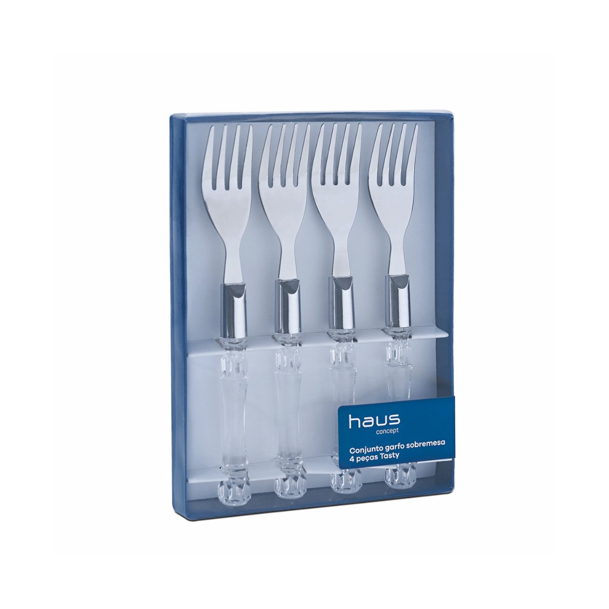 Conjunto Garfos Para Sobremesa 4 Peças Tasty Cristal - Ela Decora