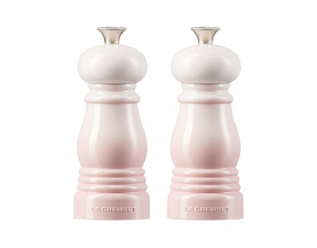 Conjunto Mini Moedores de Sal e Pimenta Shell Pink Le Creuset - Ela Decora