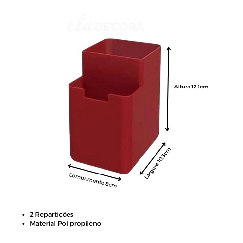 Conjunto Organizador de Pia Vermelho - Ela Decora