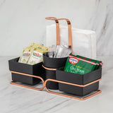 Conjunto para Chá Café 3 em 1 Preto Rose Gold