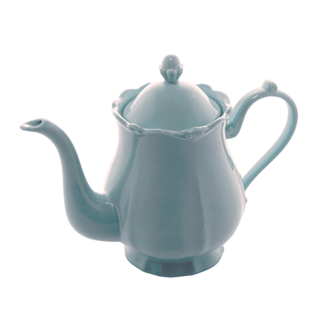 Conjunto para Chá Fancy em Porcelana Verde 3 Peças - Ela Decora