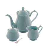 Conjunto para Chá Fancy em Porcelana Verde 3 Peças - Ela Decora