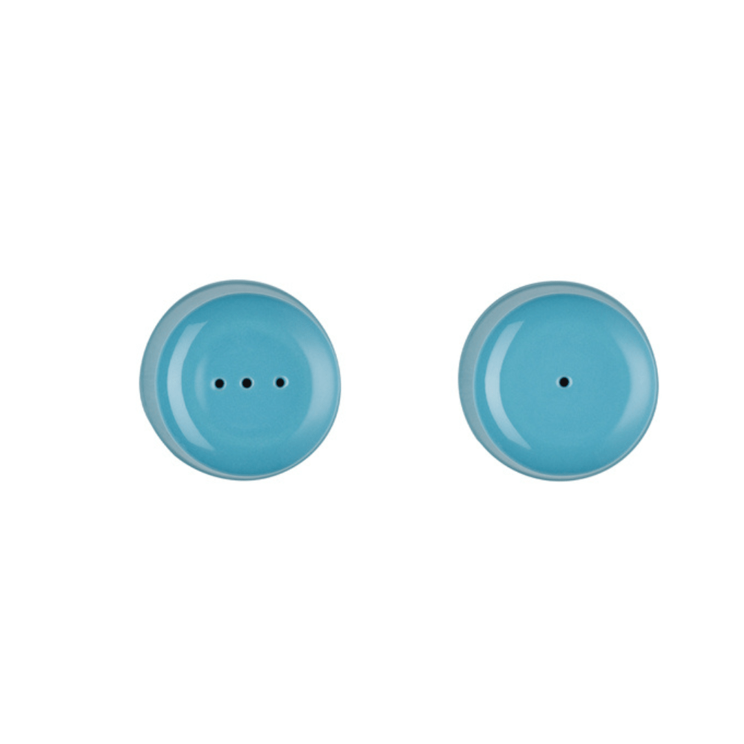 Conjunto Saleiro e Pimenteiro Azul Caribe 110ml Le Creuset - Ela Decora