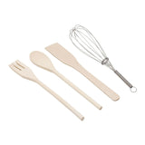 Conjunto Utensílios para Cozinha com Suporte em Cerâmica 5 Peças - Ela Decora