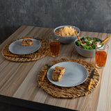 Conjunto Utensílios Para Servir Aço Inox Com Cabo Bambu Luxo 21cm - 2 Peças - Ela Decora