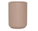 Copo Cachepot Porta Escova de Dente em Cimento Rosa 10,5cm - Ela Decora