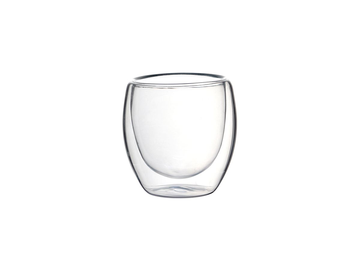 Copo Café Parede Dupla em Vidro Borossilicato - 80ml - Ela Decora