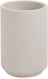 Copo em Cimento Porta Escova Cachepot Cinza 10,5cm - Ela Decora