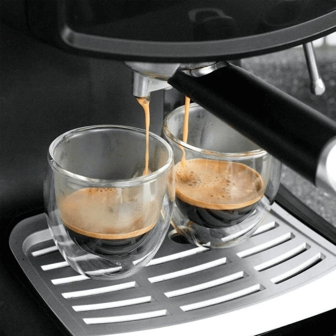 Copo Parede Dupla Chá Cappuccino em Vidro Borossilicato - 240ml - Ela Decora