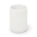 Copo Porta Escova de Dentes Junip Cerâmica Branco - Ela Decora