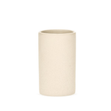 Copo Porta Escova em Cerâmica Bege 12cm - Ela Decora