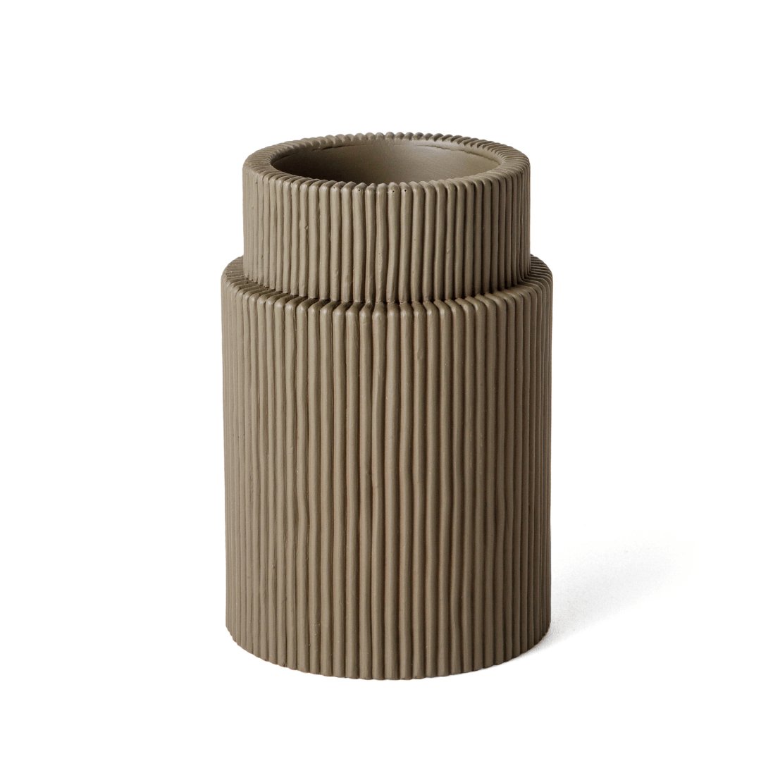 Copo Porta Escova Multiuso em Cimento Verde Militar 11,5cm - Ela Decora