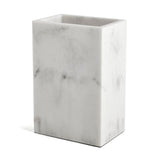 Copo Porta Escova Multiuso em Poliresina Branco Marmorizado 12cm
