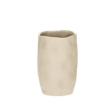 Copo Vaso Decorativo em Cerâmica Bege 12cm - Ela Decora