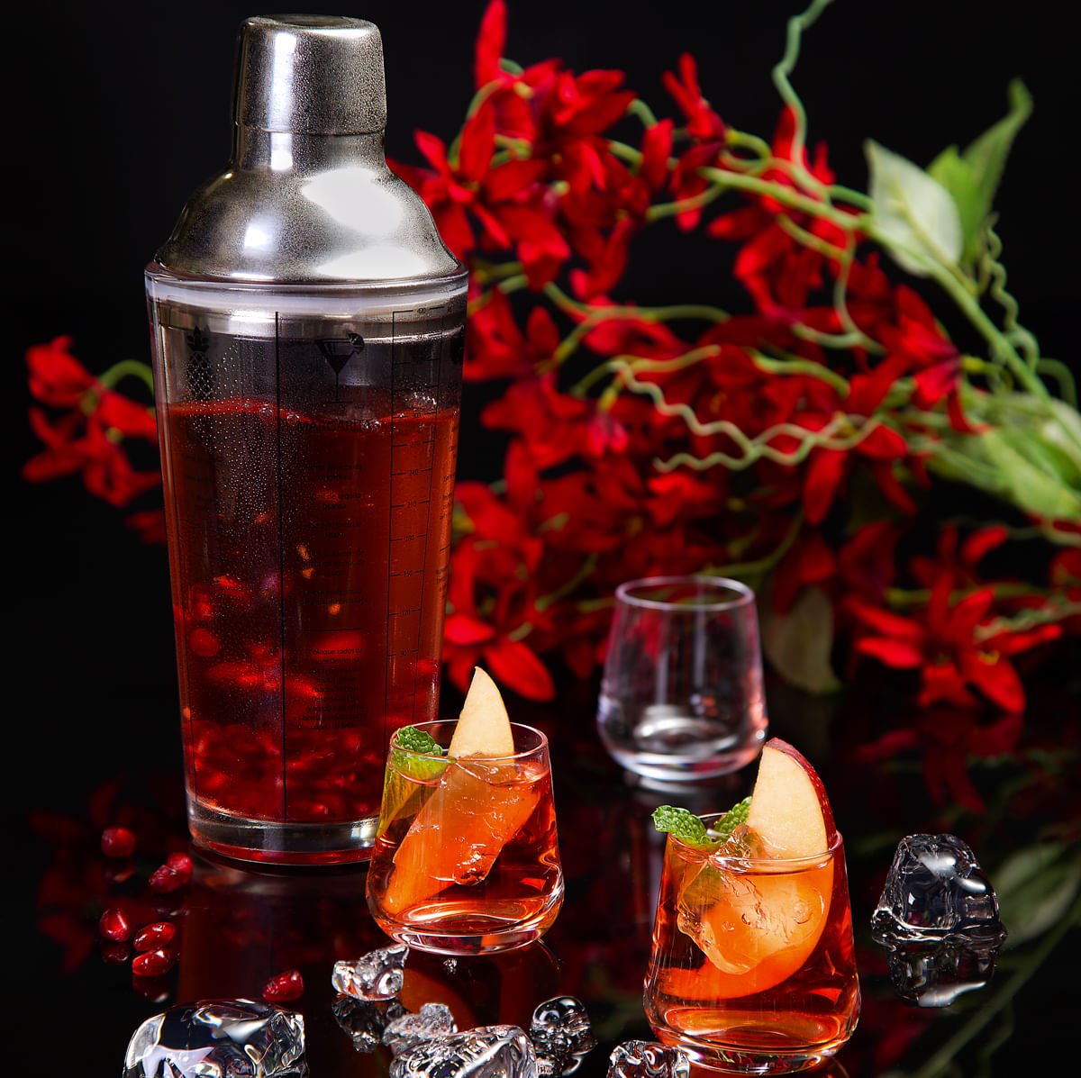 Coqueteleira de Vidro e Inox Coimbra Transparente com Tampa Cromada 420 ml - Ela Decora