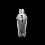 Coqueteleira de Vidro e Inox Coimbra Transparente com Tampa Cromada 420 ml - Ela Decora