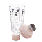 Coqueteleira de Vidro Tampa de Aço Inox Rose Gold - 420ml - Ela Decora