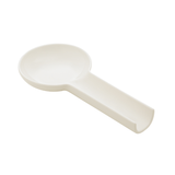Descanso para utensílios de porcelana branca com colher integrada