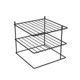 Suporte Organizador De Pratos Quadrado Preto - 26 cm