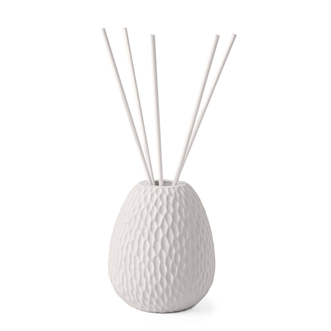 Difusor de Aromas em Cimento com Varetas Branco 19,5cm - Ela Decora