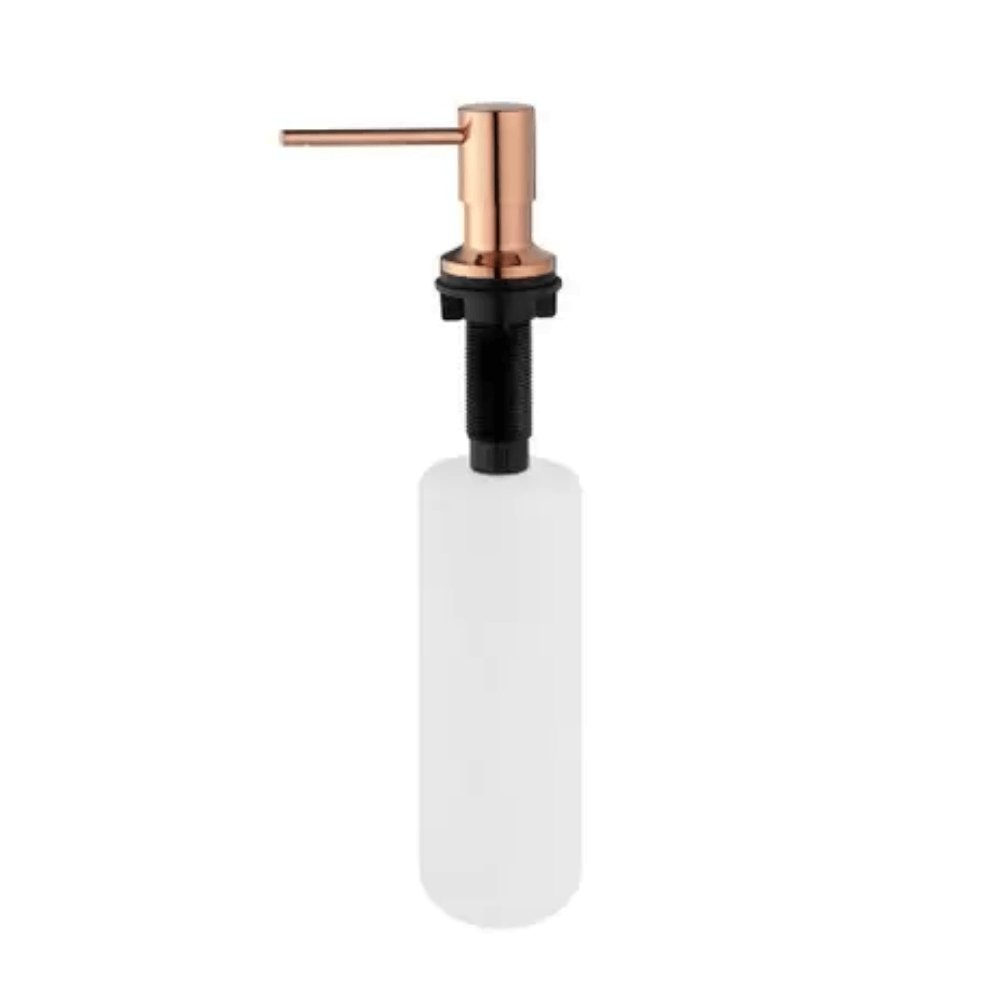 Dispenser Dosador de Sabão Embutido Inox Rose Gold - 500 ml - Ela Decora