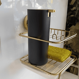 Dispenser Para Detergente Linha Conceito Preto e Dourado - Ela Decora