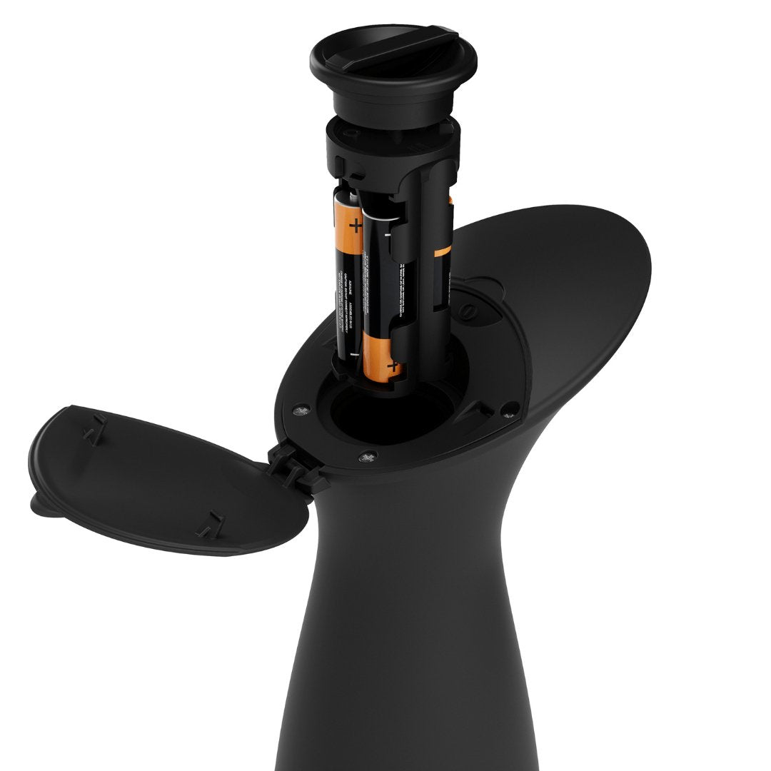 Dispenser Porta Detergente Automático com Sensor Espuma Otto Preto 280ml - Ela Decora