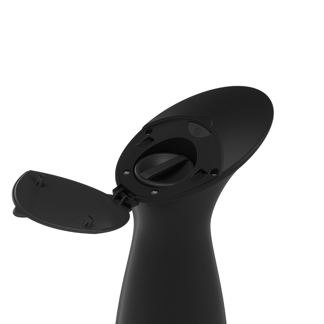 Dispenser Porta Detergente Automático com Sensor Espuma Otto Preto 280ml - Ela Decora