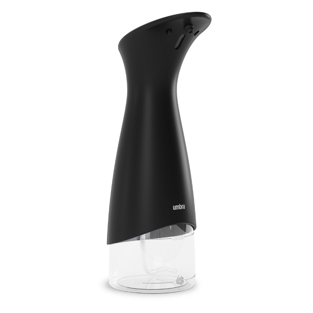 Dispenser Porta Detergente Automático com Sensor Espuma Otto Preto 280ml - Ela Decora