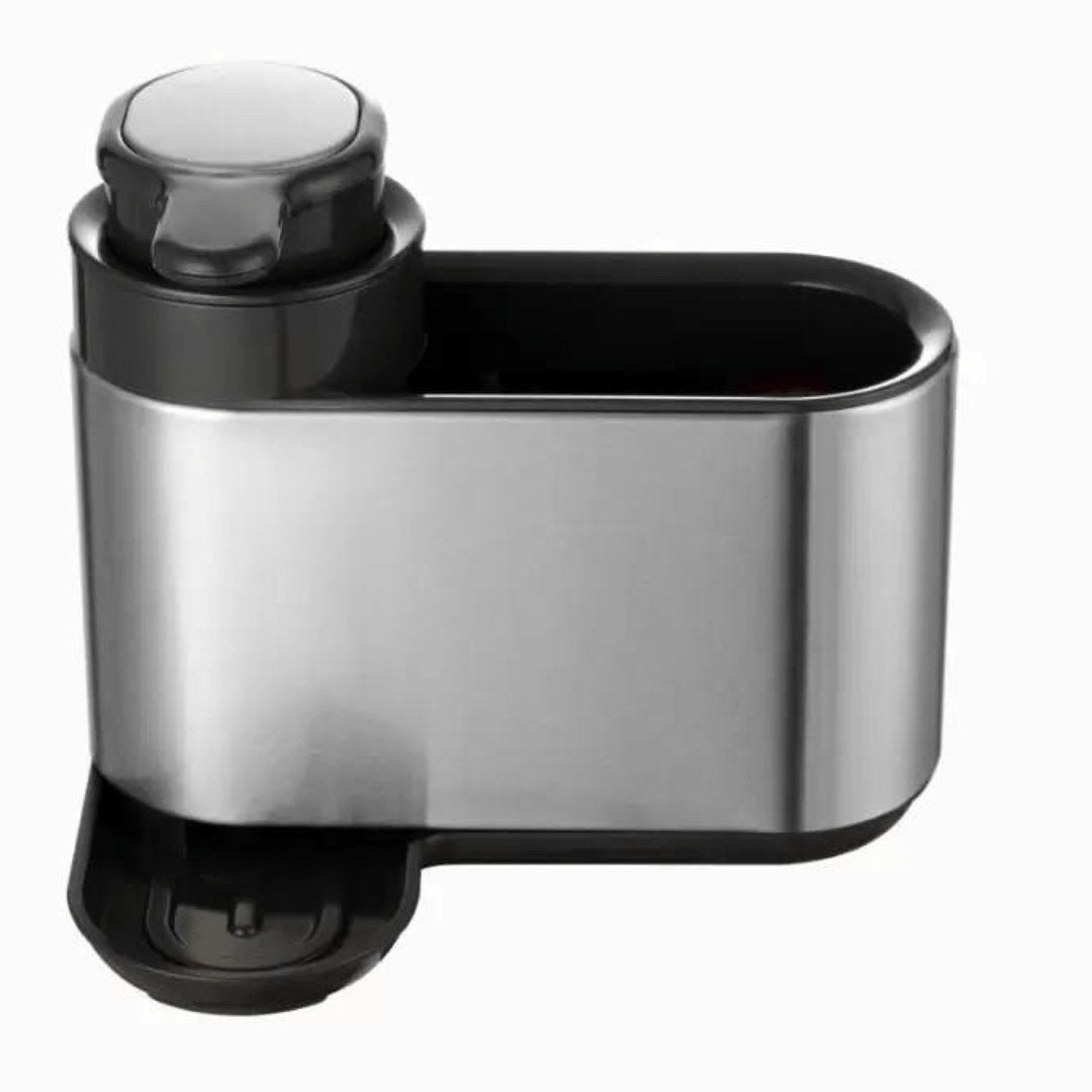 Dispenser Porta Detergente com Porta Esponja Aço inox 17,8cm - Ela Decora