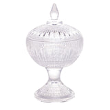 Potiche Bomboniere em Cristal de Chumbo com Pé 18cm Queen