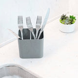 Escorredor Porta Talheres Prático Trium Azul Glacial - Ela Decora