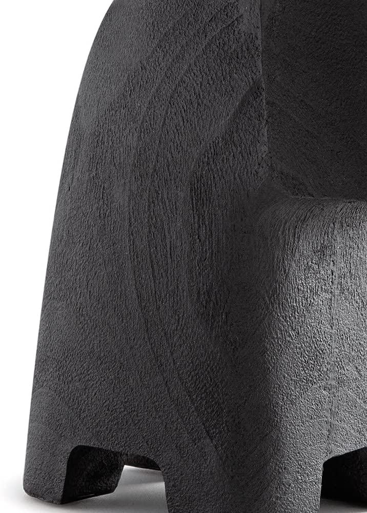 Escultura Elefante em Poliresina Preto 12 cm - Ela Decora