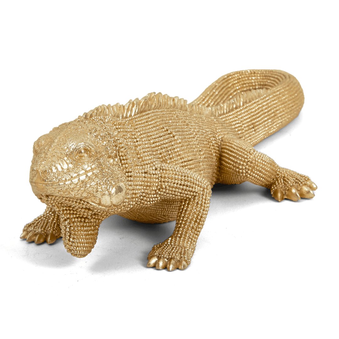 Escultura Iguana em Poliresina 32cm - Ela Decora