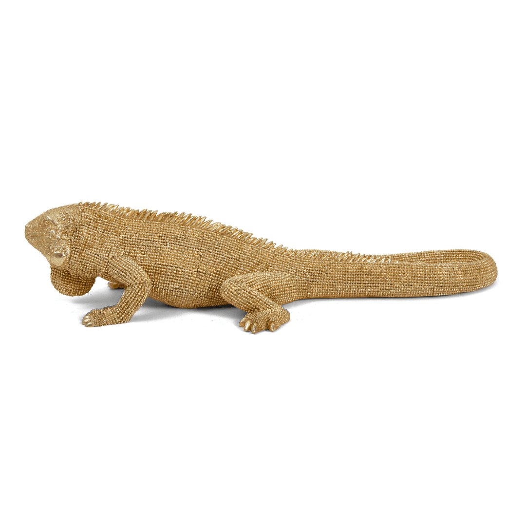 Escultura Iguana em Poliresina 32cm - Ela Decora