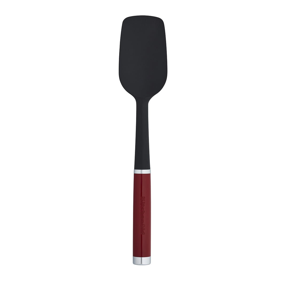 Espátula Colher Silicone Vermelho e Preto KitchenAid - Ela Decora