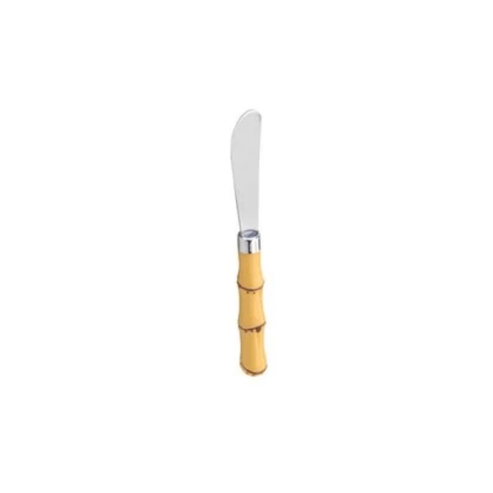 Espátula de Bambu em Aço Inox Com Cabo Estilo Bambu 16 cm - Ela Decora