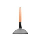 Espátula de Silicone com Cabo de Bambu Charmy Preta 32cm - Ela Decora
