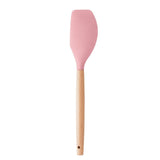 Espátula de Silicone com Cabo de Bambu Charmy Rosa 31,5cm - Ela Decora