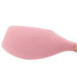Espátula de Silicone com Cabo de Bambu Charmy Rosa 31,5cm - Ela Decora