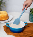 Espatula de Silicone Duplo Redonda Azul - Ela Decora