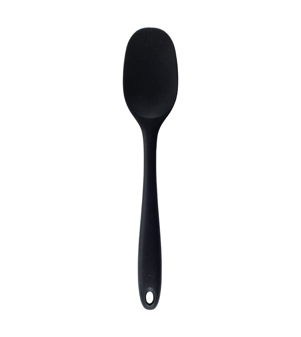 Espatula de Silicone Duplo Redonda Preto - Ela Decora