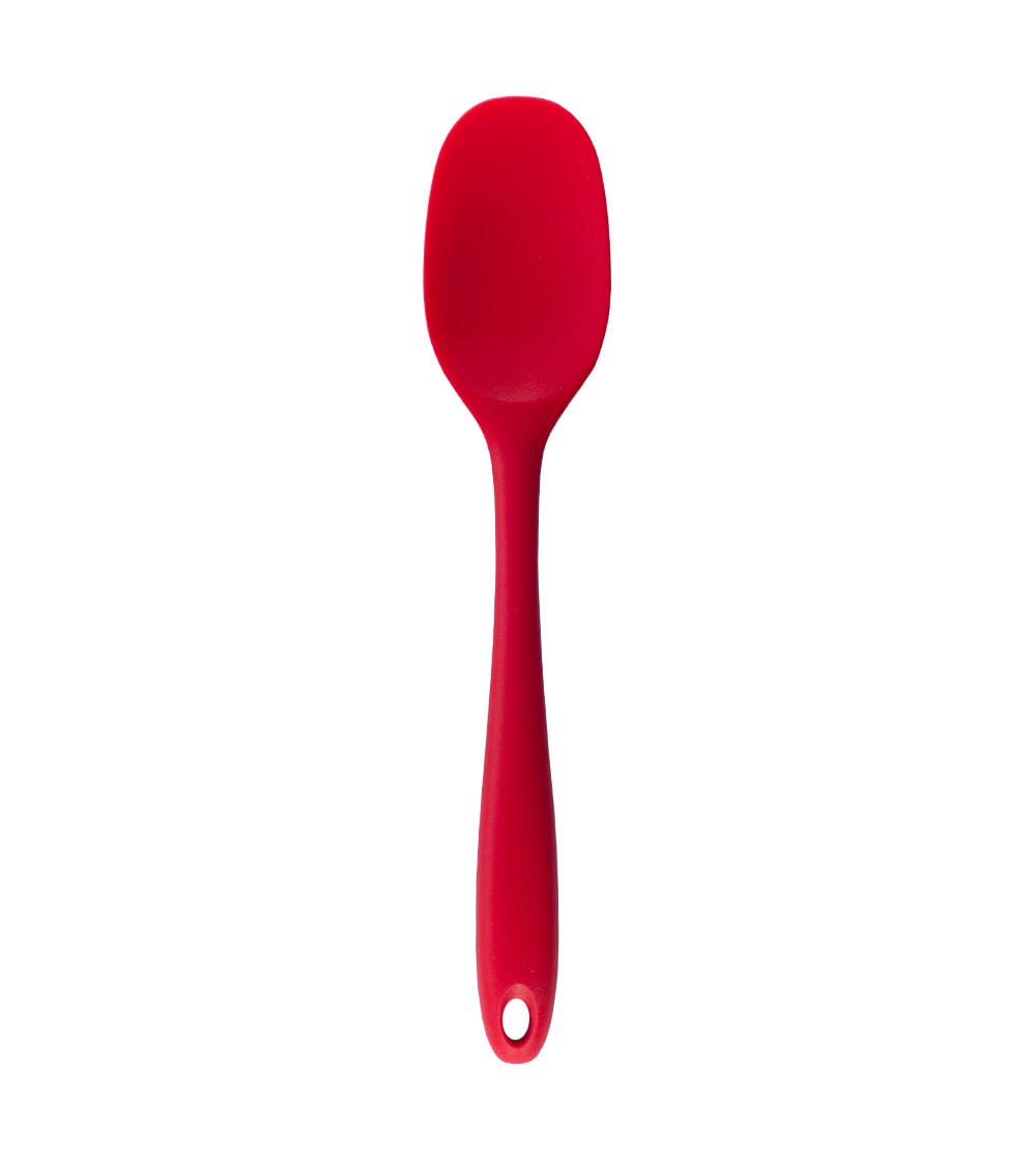 Espátula de Silicone Duplo Redonda Vermelho - Ela Decora