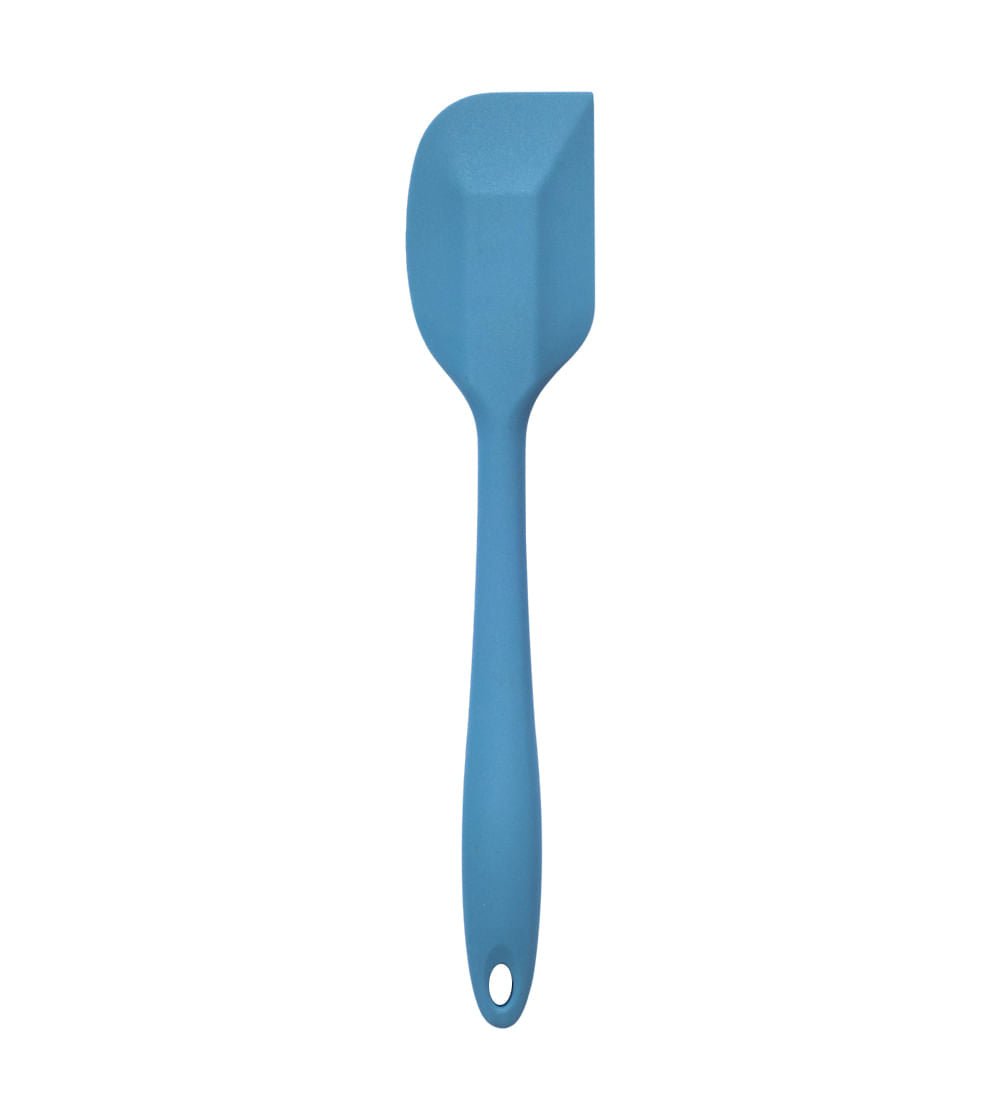 Espátula de Silicone Duplo Reta Pão Duro Azul - Ela Decora